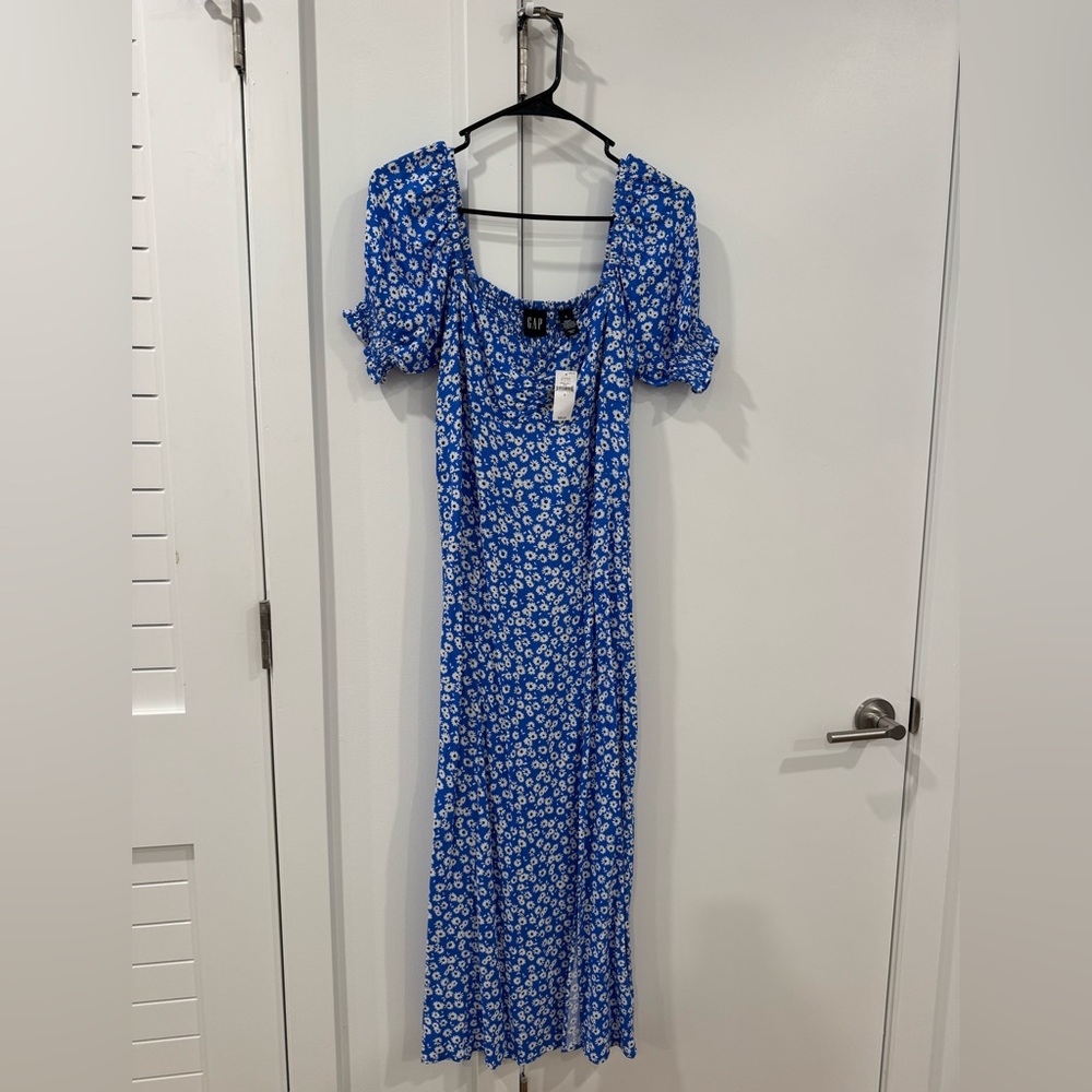 GAP NWT Blue Floral Maxi Dress